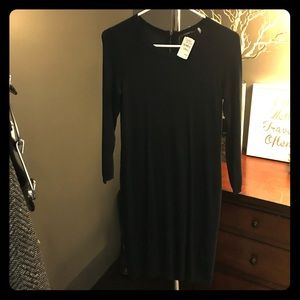 Tahari NWT Navy sweater dress, small, zip back.